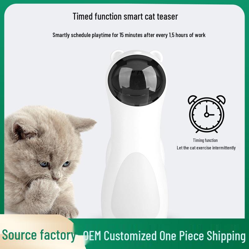 Puntero Láser Rojo Automático para Gatos - Juguete de Auto-Juego para Aliviar el Aburrimiento para Gatitos