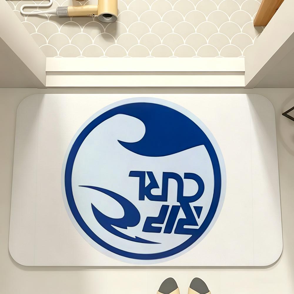 Surf Brand Logo R-Rip Curl Floor Mat Carpet Diatom Mud Bathroom Quick-Drying Absorbent Floor Mat Household Bathroom