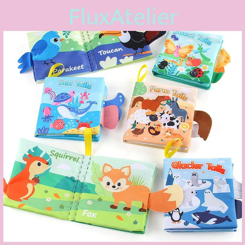 Source Factory 4 Pages 8 Sides Cross-border Baby Cloth Book Tear-resistant Early Education Puzzle Baby Cloth Book Science Educational Toy