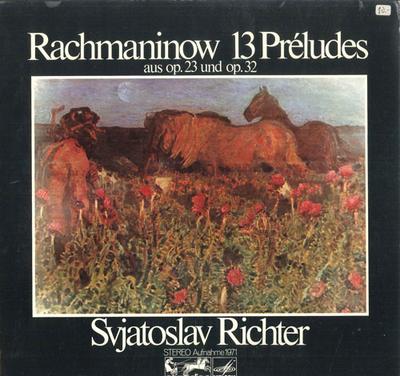 LP Record SVJATOSLAV RICHTER - Rachmaninow 13 Preludes Aus Op23 &  62535 MELODIA -EURODI 1973 Germany Classical Used