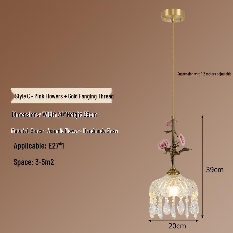 American Minimalist Copper Pendant Lamp for Modern Bedside Use