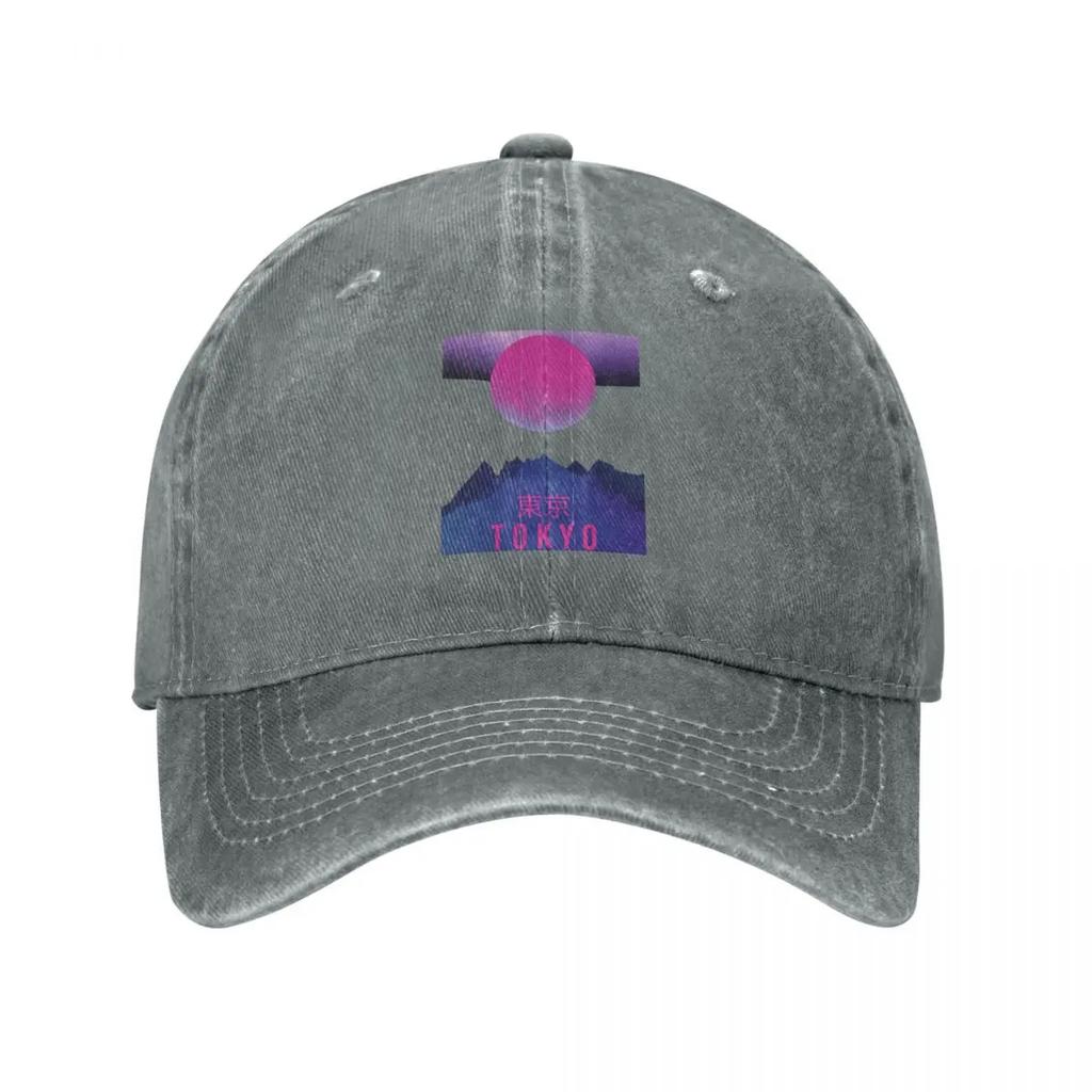 Japanese Vaporwave Anime Sunset Aesthetic Tokyo Baseball Cap Icon Snap Back Hat Anime funny hat Unisexs Caps Womens
