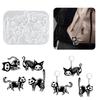 Spooky Cats Silicone Mould Halloween Decoration Crafting Tool for Resin Keychain Pendants Food Safe Materials Project