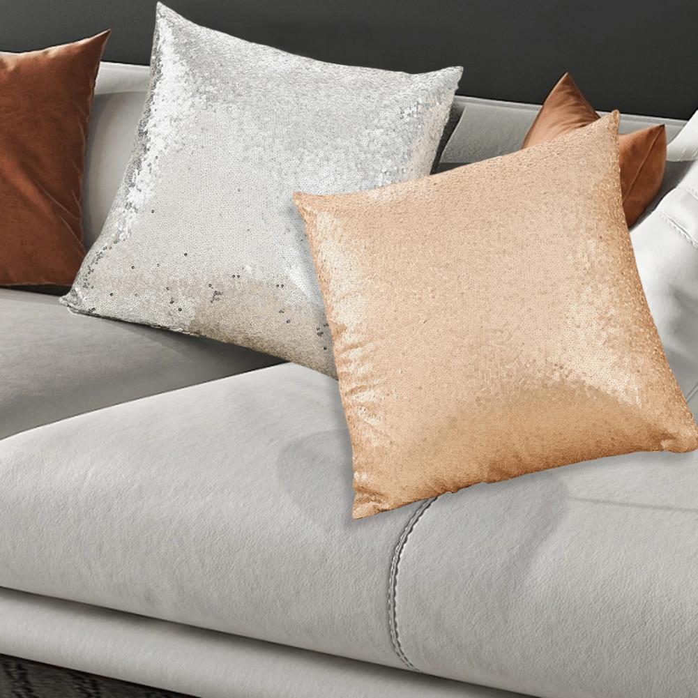 40cm Pailletten Kissenbezug Glänzend Funkelnd Dekorative Kissenhülle Gold/Silber/Rot Für Sofa Bett Sofa Party Dekoration