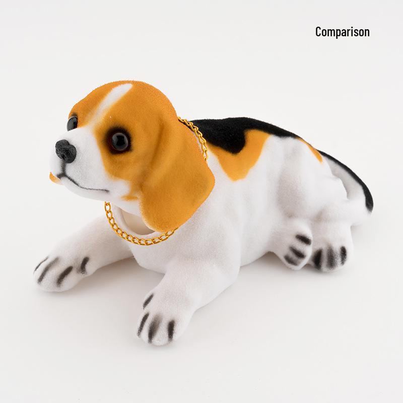 Resin Shaking Head Dog Figurine Car Ornament