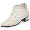 Fashion Summer Short Boots Thin 2025 New Martin Boots Breathable Hollow Boots Women's Single Boots Versatile Chelsea Women's Boots