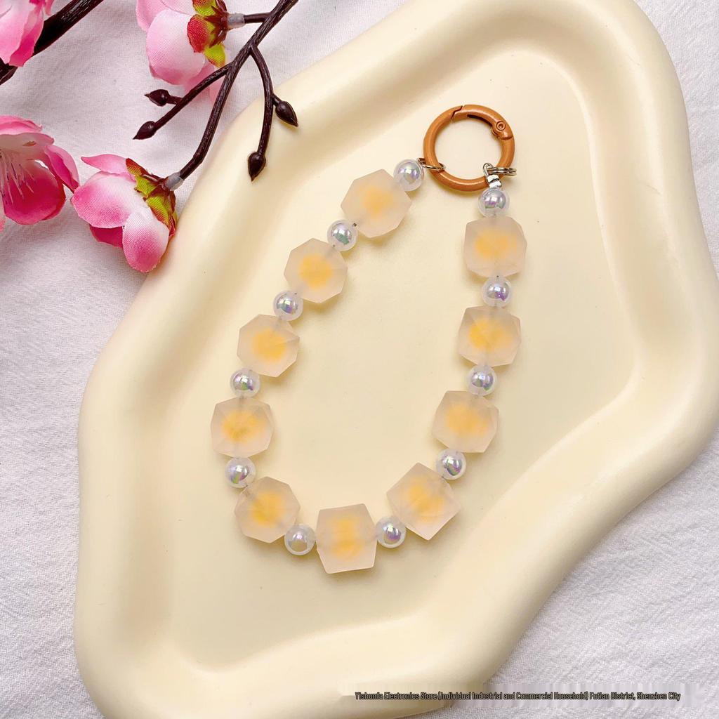 Colorful Heart Bead Phone Chain: Personalized Anti-Lost Bracelet Wristband with High-End Feel