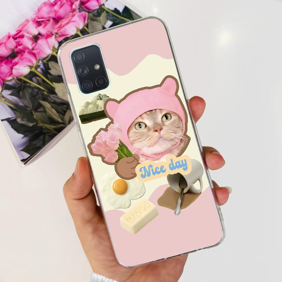 Custodia per Samsung Galaxy A31 A41 A51 A71 Custodia Dipinta Moda Carina Custodia Morbida in TPU per Samsung A31 A41 Galaxy A51 A71 Bumper