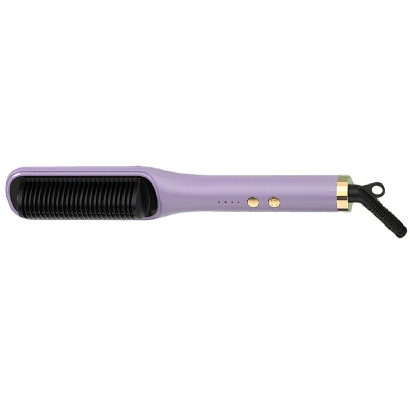 Hair Straightener Comb Intelligent Thermostat Negative Ion Dual Use Hair Straightening Brush Curling Iron