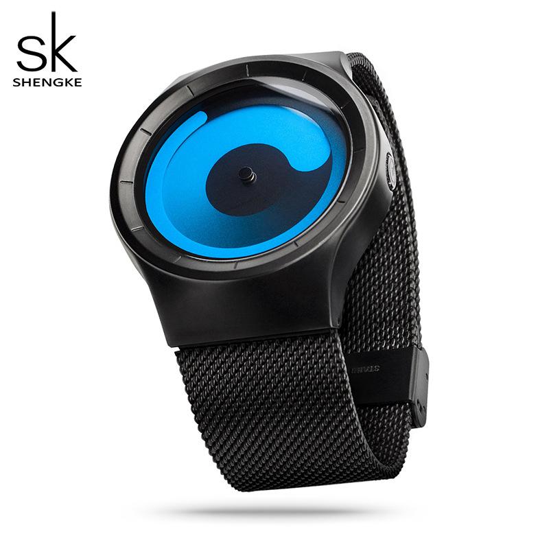 Couple Watch Trend Contrasting Color Creative Needle-Free Vortex Concept Watch Quartz Watch Male 9659