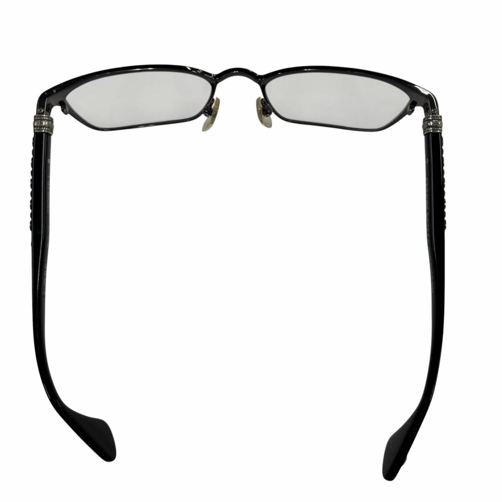 Great CHROME HEARTS Glasses GROWLER 1 Black 925 Mens Used