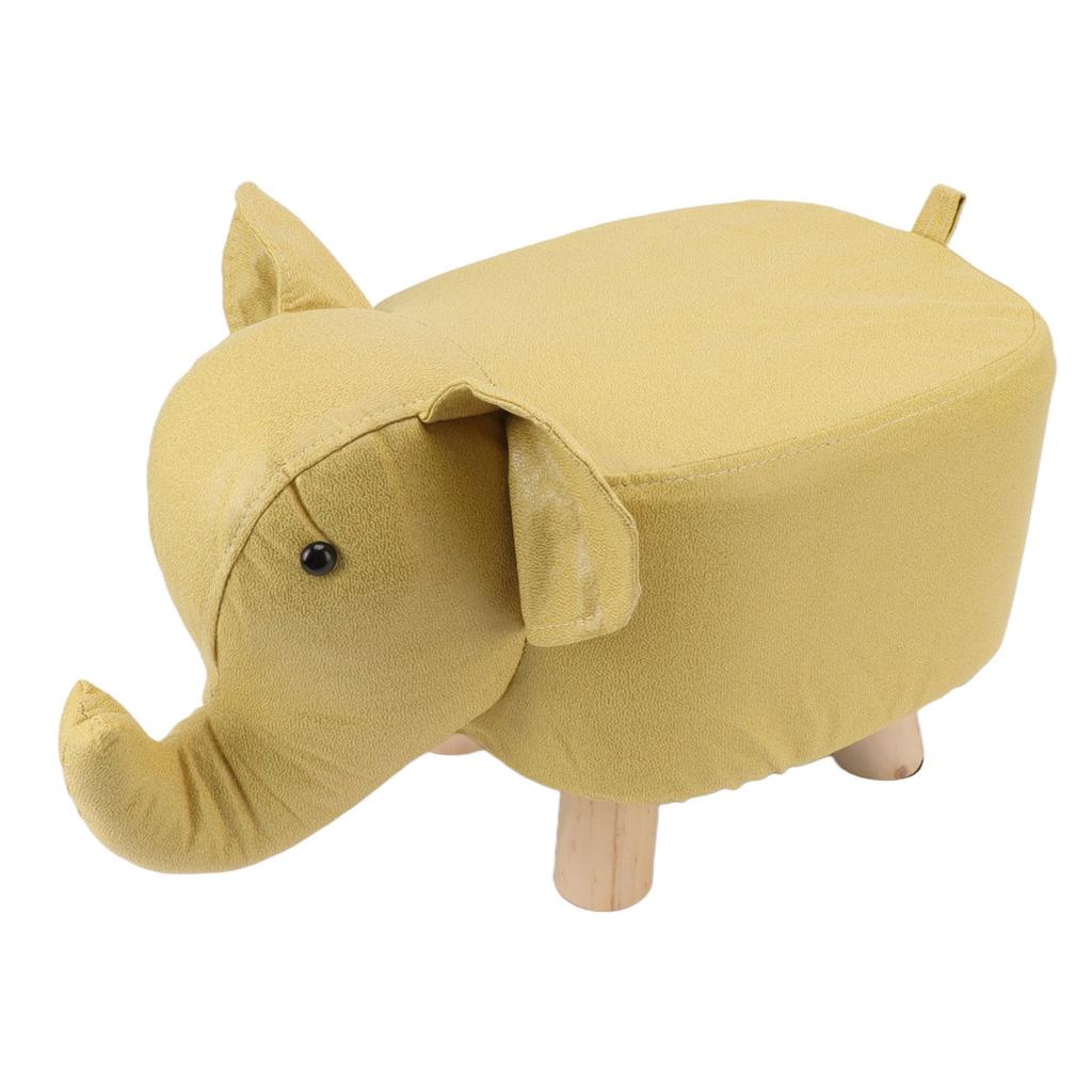 Animal Footstools Lovely Cartoon Innovative Elephant Upholstered Stool for Nursery Bedroom Playroom