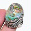 Natural Abalone Shell Gemstone 925 Sterling Silver Jewelry Ring Size 9 AR-17935