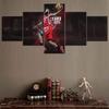 5Pcs Basketball Star Player Sports Gym 5 Pieces Pictures Canvas Paintings Wall Poster No Framed 5 Panel Room Decor Abstract Art