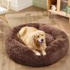 Round Pet Bed for Large Super Soft be non-slip Cat Bed Long Plush for Medium Dog House Winter outdoor Warm Sleeping Pet supplies