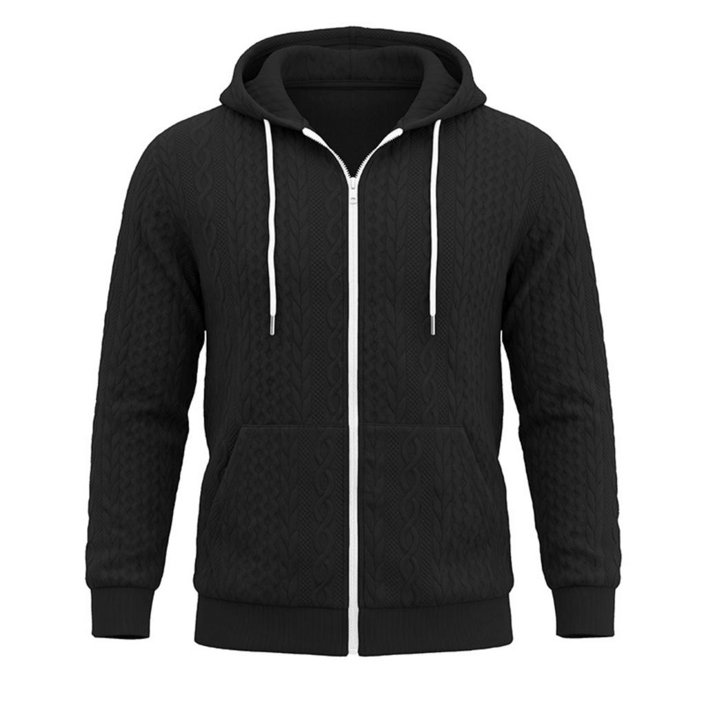 Men's Long Sleeve Hoodie Zip Up Sweatshirt for Fall Winter