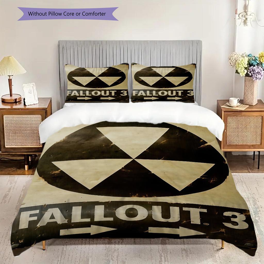 Fallout Postapocalyptic Survival Threepiece Set 1 Duvet Cover 2 Pillowcase Without Core Soft And Comfortable Christmas Birthday Gift