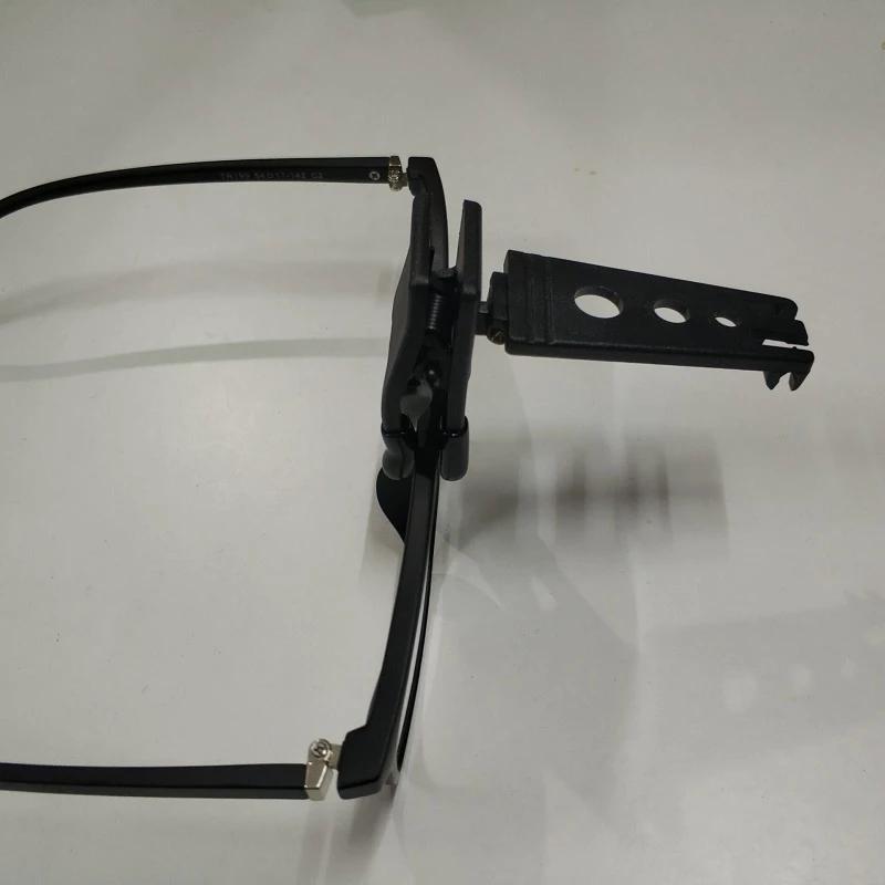 Glasses-Type Magnifying Glass, Wooden Horse-Type Magnifying Glass,Testing Precision Instruments Clip Magnifier