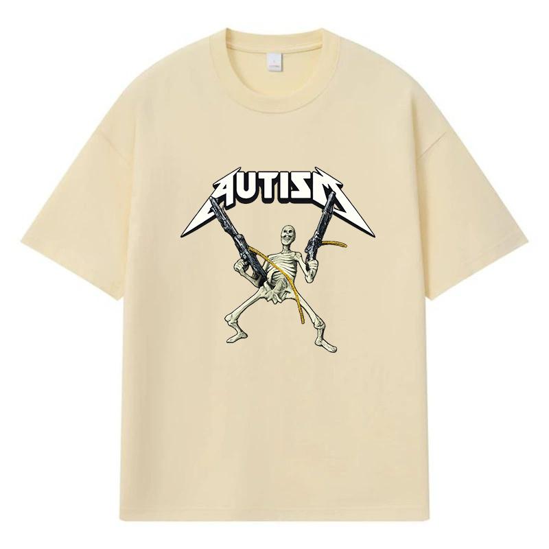 

2026 Skeleton Holding Guns Printed Graphic Y2k Harajuku Streetwear 100% Cotton T Shirt Casual Oversized Summer Men T-shirt XXXL хакі