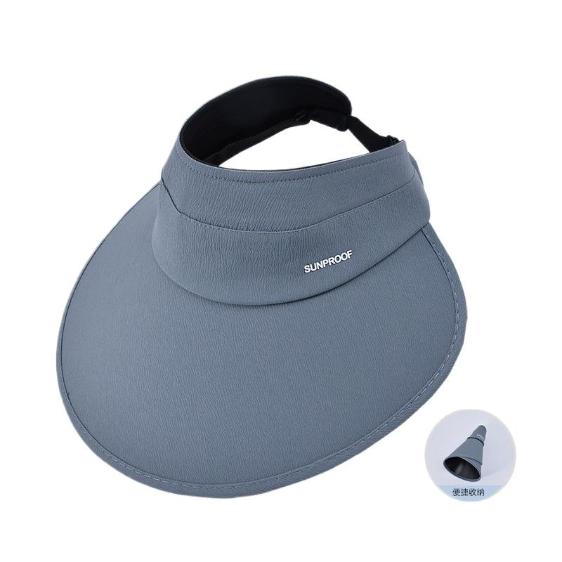 Summer vinyl large brim sunshade sunscreen hat children's outdoor fashion versatile Korean version foldable empty top sun hat