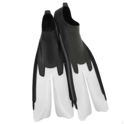 Diving Fins, Adult Aquatic Training Flippers, Floating Equipment for Pool S Black White