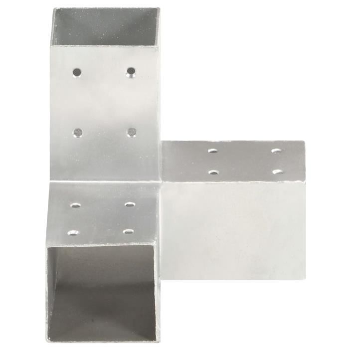 VidaXL Connecteur de poteau Forme en Y Métal galvanisé 81x81 mm