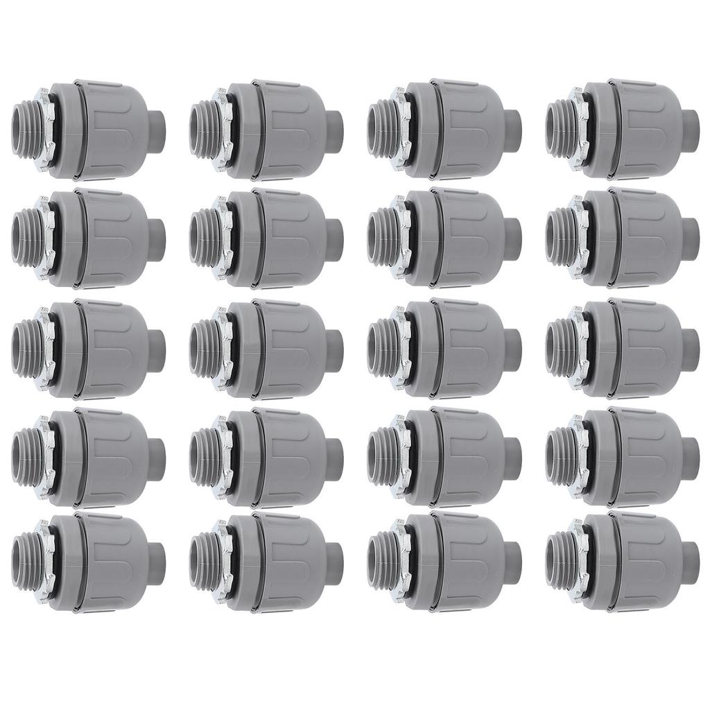 20 st Vattentäta rörkopplingar 1 2 tum NPT Nylon 6 Icke-metalliska rörfittings