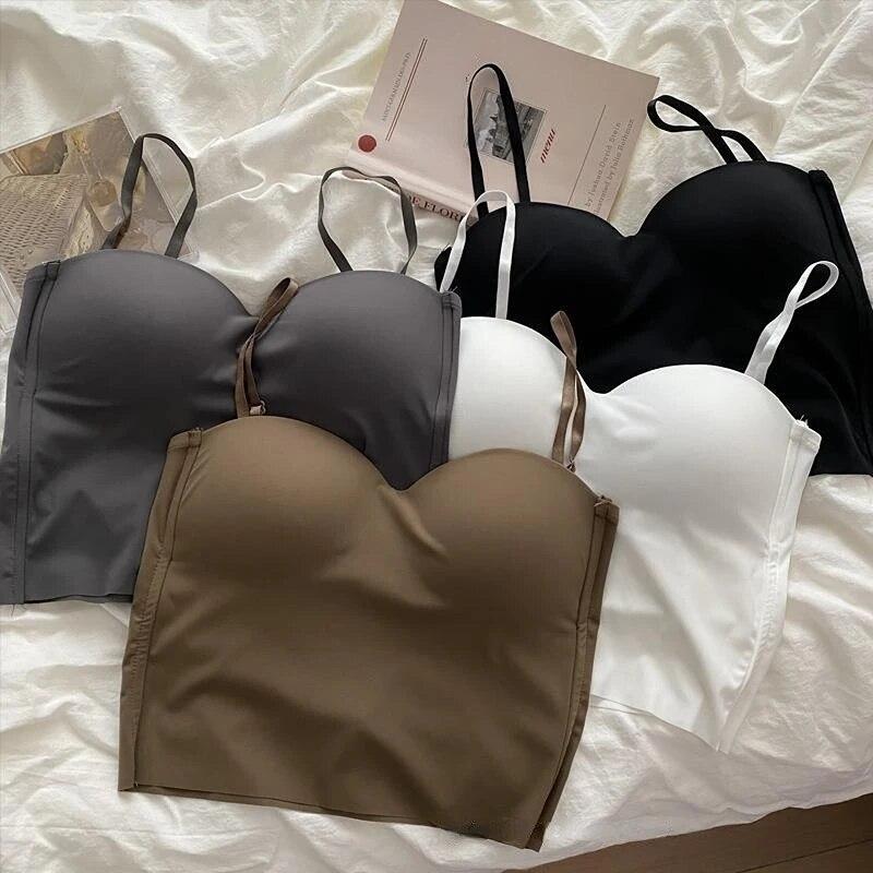 Hight Street Elegantní Jednolité Nová Košilka Ženy Bez ramen Sexy krása Štíhlá košilka Dámská korejská móda Vintage topy 2024