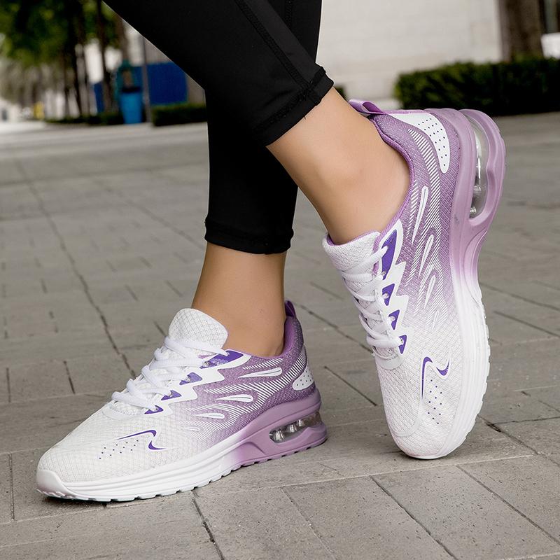 Women Big Size Autumn New Air Cushion Shoes Mesh Breathable Lightweight Comfortable Sneaker Fashion Casual Sports Large Footwear