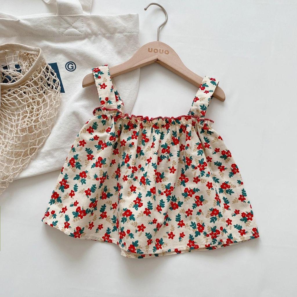 2022 Sommer Koreanischer Stil Baby Mädchen Camisole & Shorts Zweiteiler