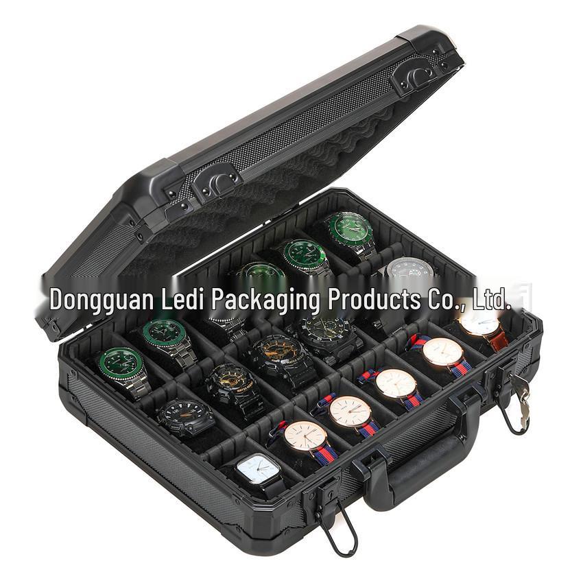 

Портативный кейс для часов из алюминиевого сплава: 18, 21, 24, 32 Места для уличных торговцев.