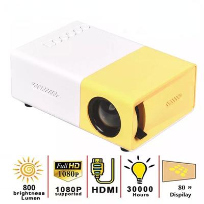 Mini přenosný venkovní LED projektor Mini HD 1080P Mobilní projektor Dětský projektor Mimořádně čistý projektor, mini přenosný projektor