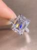 CopperLuxury Fashion Square Cubic Zirconia Rings for Women Crystal Brilliant Wedding Bands Female Ring Jewelry