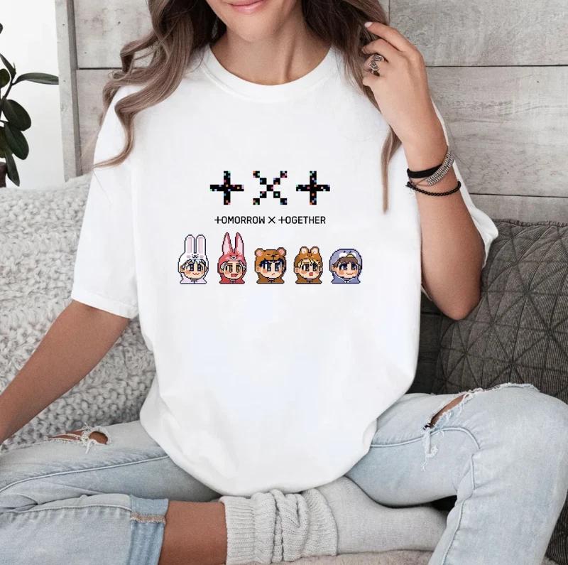 Cute TXT Shirt, TomorrowxTogether TXT Blue Hour Shirt, Kpop TXT Album Shirt L
