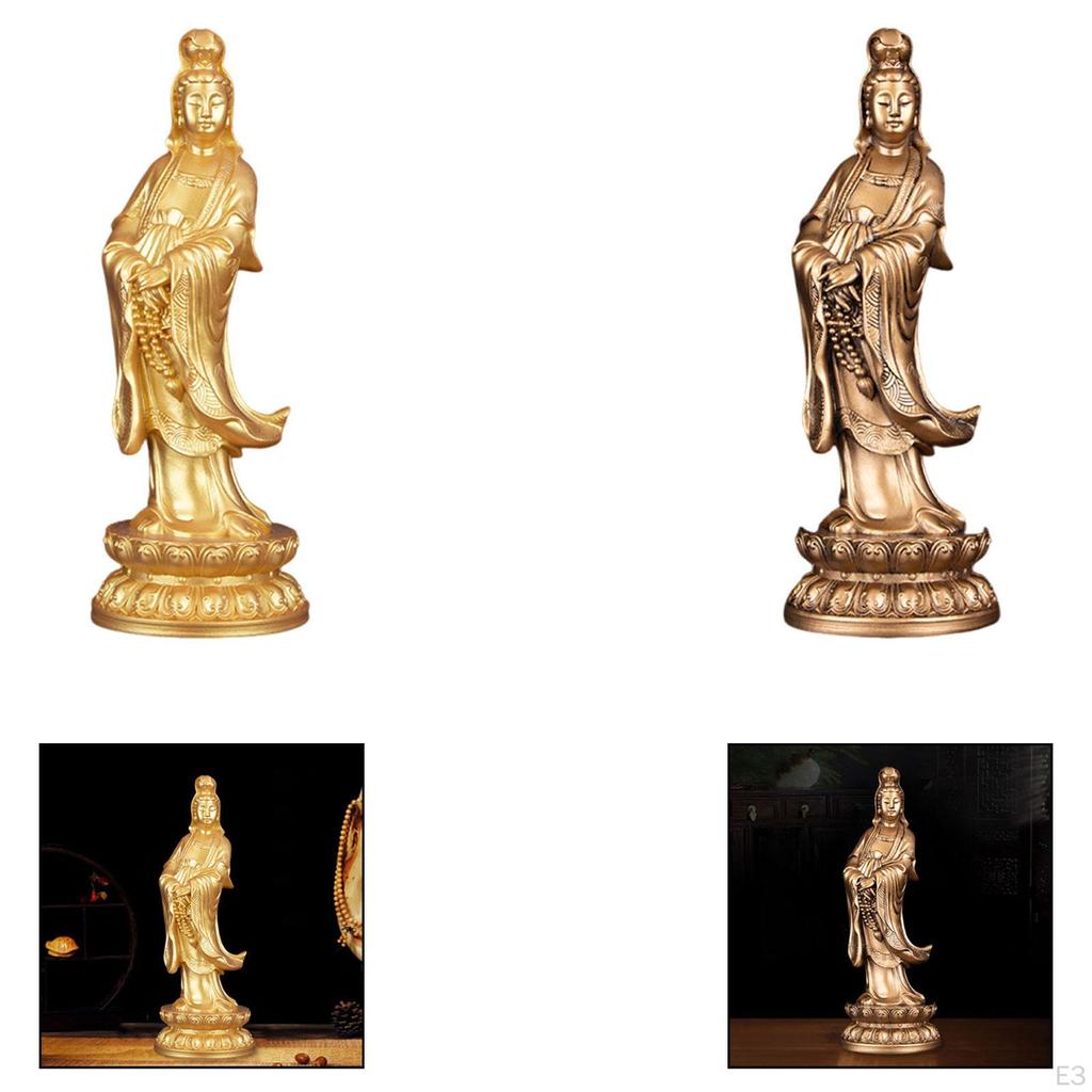 Posąg Guan Yin Chińska Dekoracja Buddyjska Figurka Kuanyin Rzeźba Kobiety Buddy Feng Shui dla