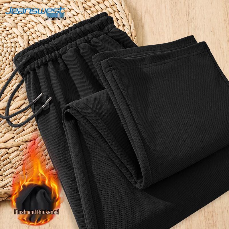 

JEANSWEST Men s Fleece-Lined Straight-Leg Casual Pants M