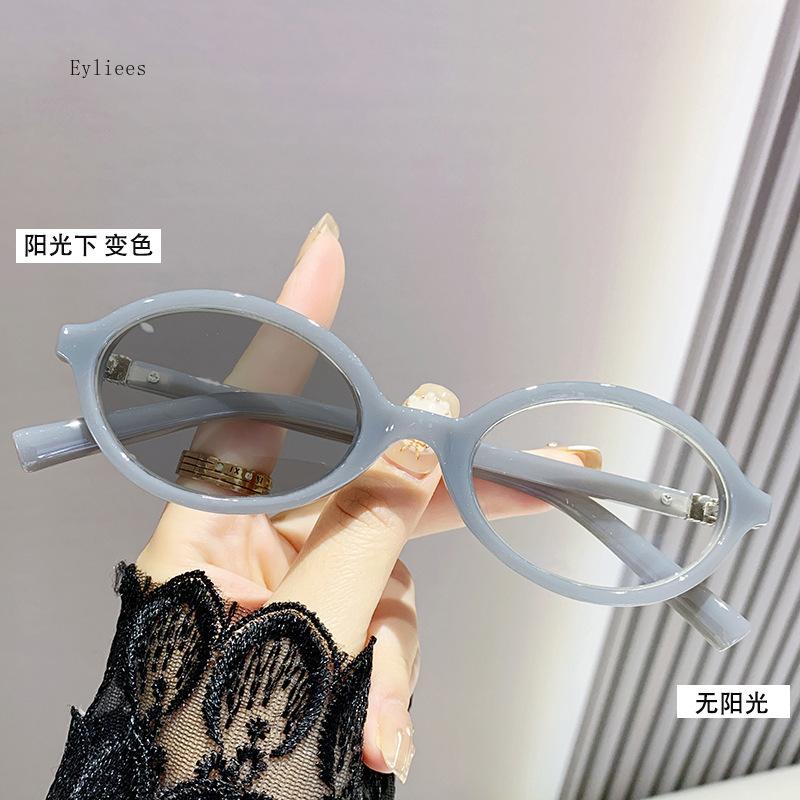 Oval Frame Photochromic Myopia Glasses Unisex Color Changing Minus Diopter Eyeglasses Vintage Outdoor Sunglasses for Men Women