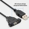 USB 2.0 Extension Cable Male To Female With Full Wrapped Screw Panel Mount for Industrial Desktop 30/50/100/150/200cm