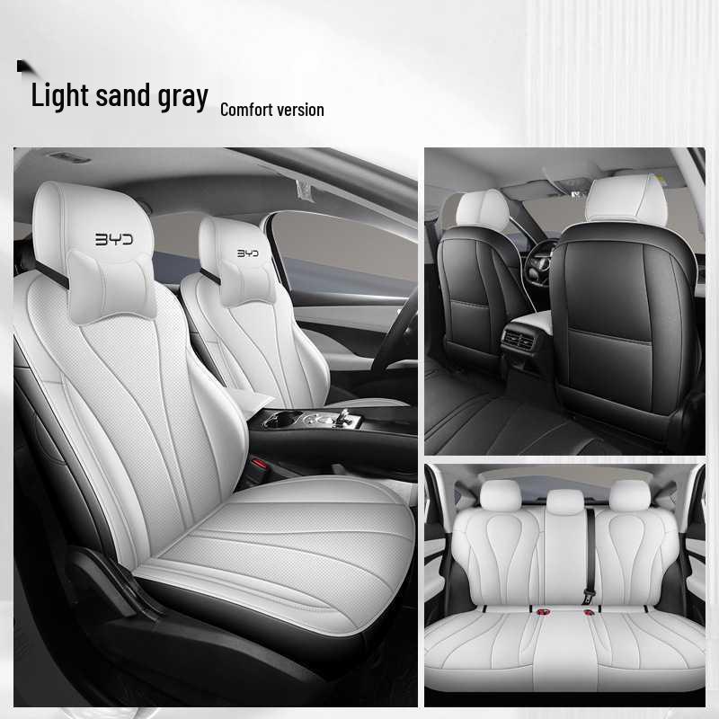 BYD Sea Lion Leather Seat Cushion - Fits 25 Car Models, All-Season, Breathable, Full Coverage.