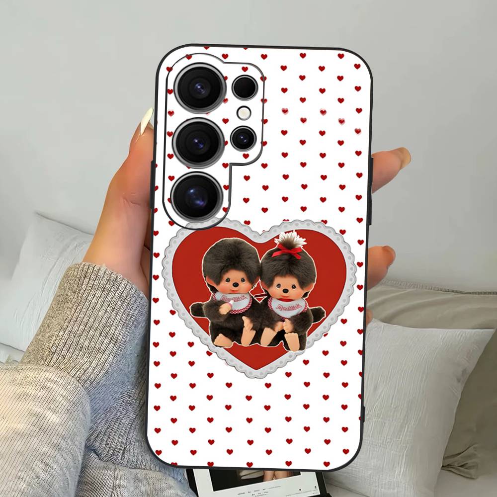 Cute M-monchhichis-s Phone Case For Samsung S 24 Fe 25 Ultra Plus 20 Lite 21 30 22 23 24 22 Ultra 5G Fundas