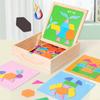 Wooden Tangram Puzzle Toys, Geometric Shape Toys, Parent Child Interactive Educational Toys, Holiday Gifts And Birthday Gifts