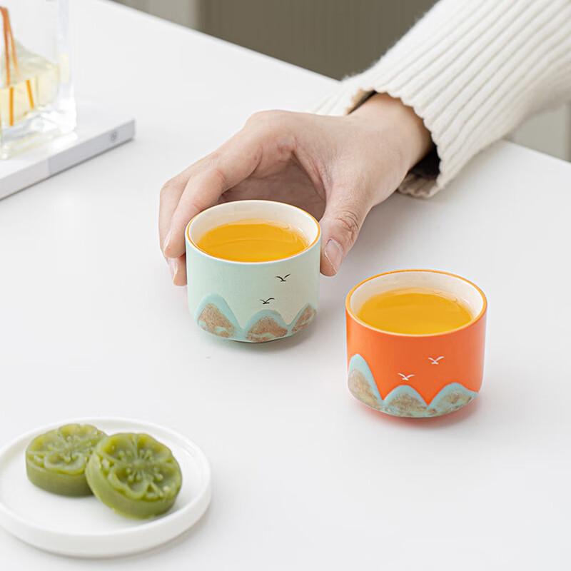 Xiaoci Xiaoqu Guochao Hand-Painted Landscape Teacup Gift Set