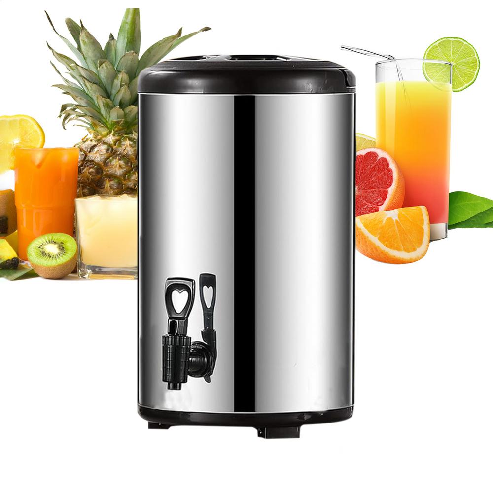 Insulated Beverage Dispenser Double Wall Container with Spigot Large Capacity Stainless Steel Hot Water Dispenser for Drink