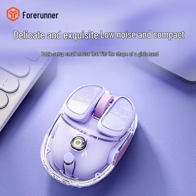 EWEADN Q9 Dual-Mode Wireless Transparent RGB Gaming Mouse