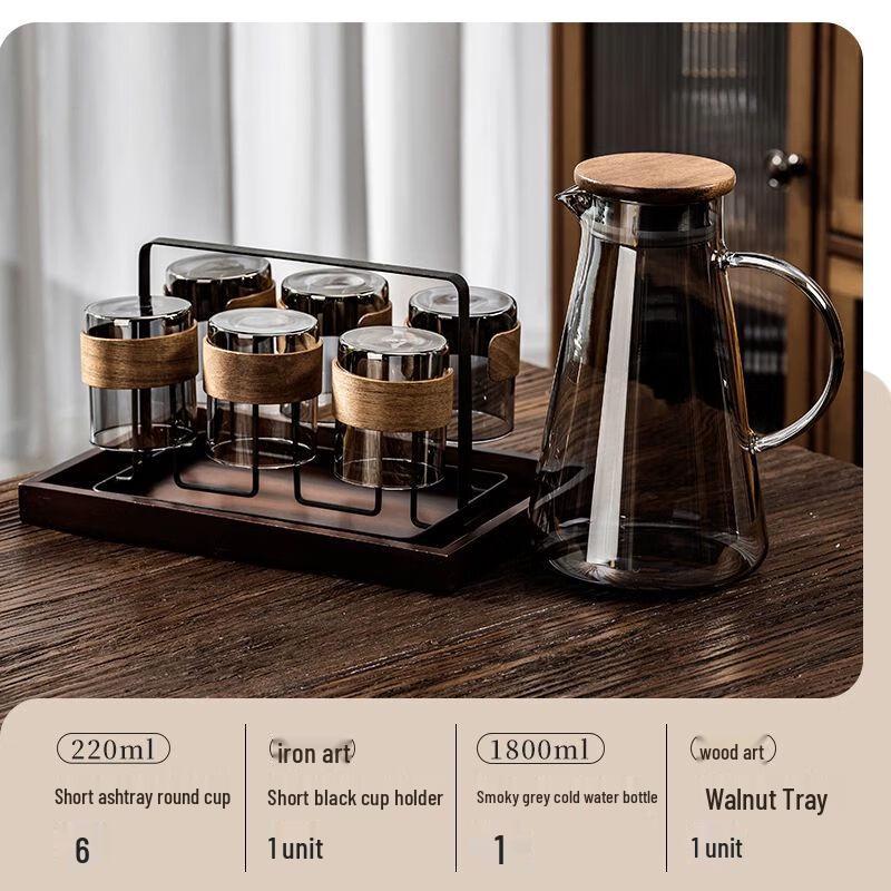 New Chinese Style High-Temp Glass Tea & Water Cup Set