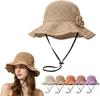 Elegant Woven Straw Sun Hat 1116 New Straw Hats for Women, Womens Sun Hat Packable Travel Bucket Hats Sombrero