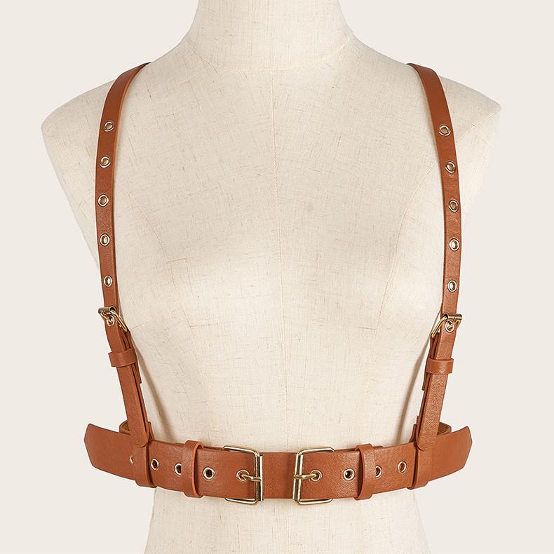 Trendy Punk Womens Strap Style Belt In Faux Leather With Metal Pin Buckle For Street Style Dress And Outfits