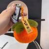 Kawaii Fluffy Persimmon Peach Plush Keychain Soft Stuffed Fruit Pendant for Backpack Bag Decor Girlfriend Gift