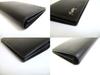 Authentic Saint Laurent Silver YSL Motif Black Leather Long Flap Wallet #a848  Open box