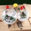 6Pcs Fillable Xmas Tree Hanging Ornaments 6/8/10cm Plastic Bauble  Wedding
